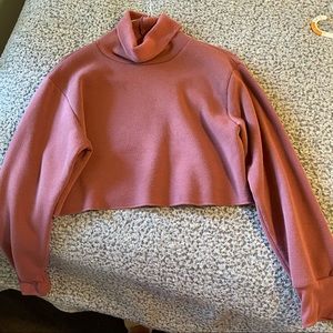 URBAN OUTFITTERS fuzzy cropped long sleeve